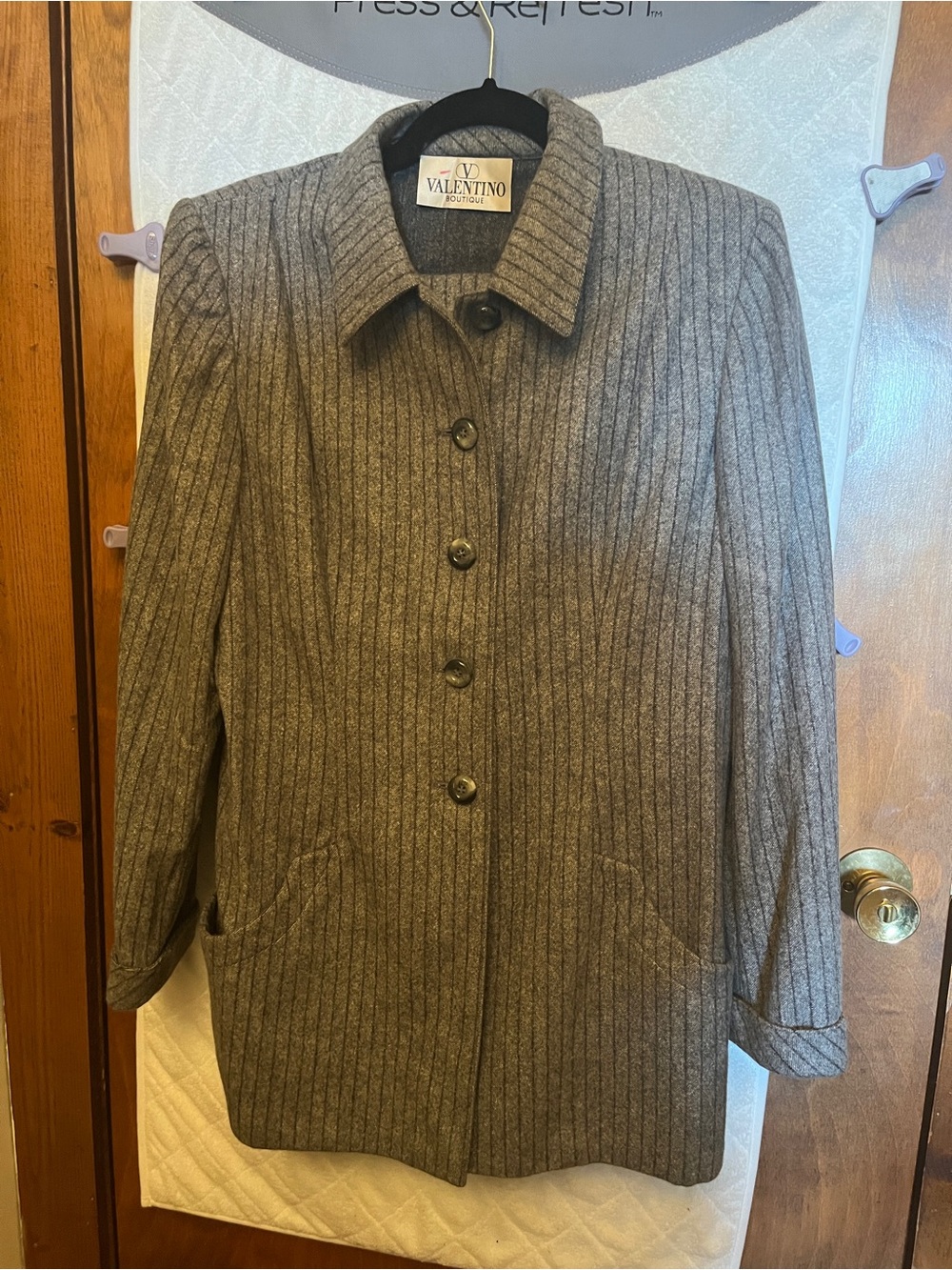 Valentino Boutique Rare 1980s Vintage Wool Pantsuit